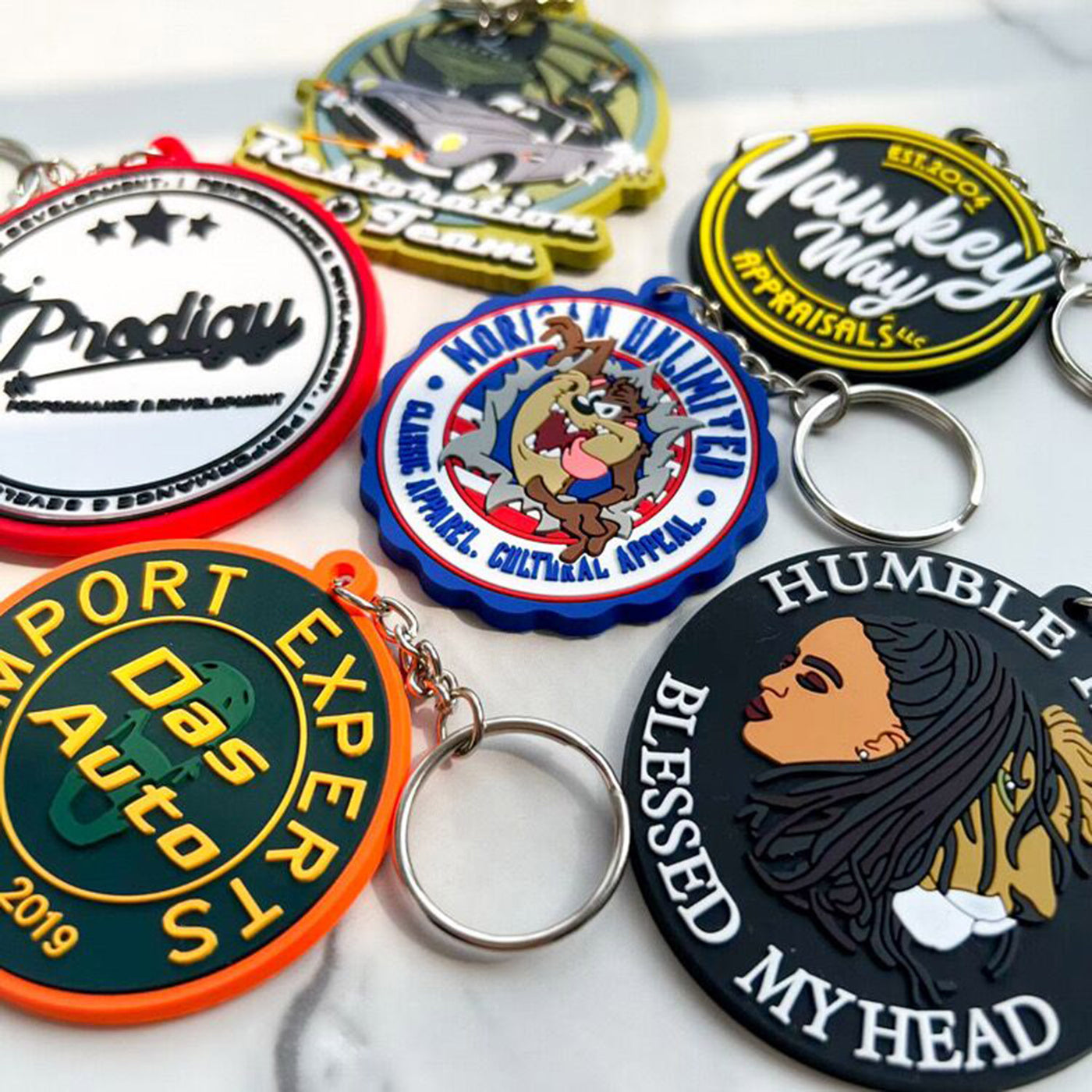 Custom Logo Rubber Keychain 2D Promotional PVC Keyring for Giveaways ...