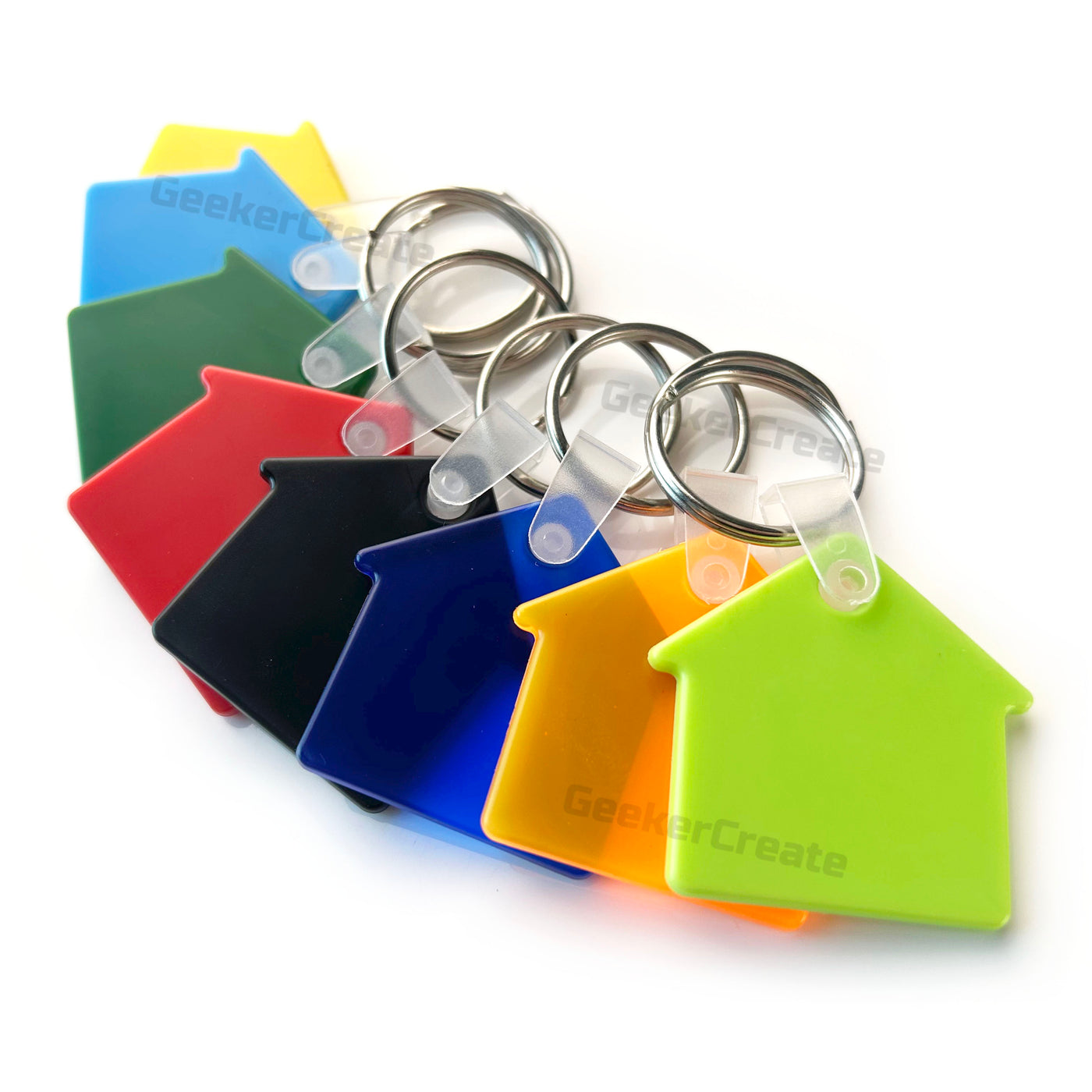 Custom House Shape Soft Key Tag Promotional Printed PVC Clear Keychain