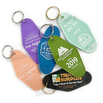 retro hotel keychain