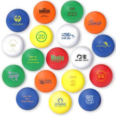 Custom Printed Round Shaped Stress Relievers Squeeze Stress Toys Ball