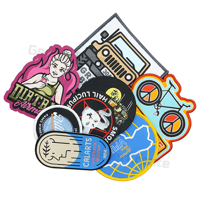 Custom Brand Woven Patch Iron On Badges Labels For Clothing & Hats ...