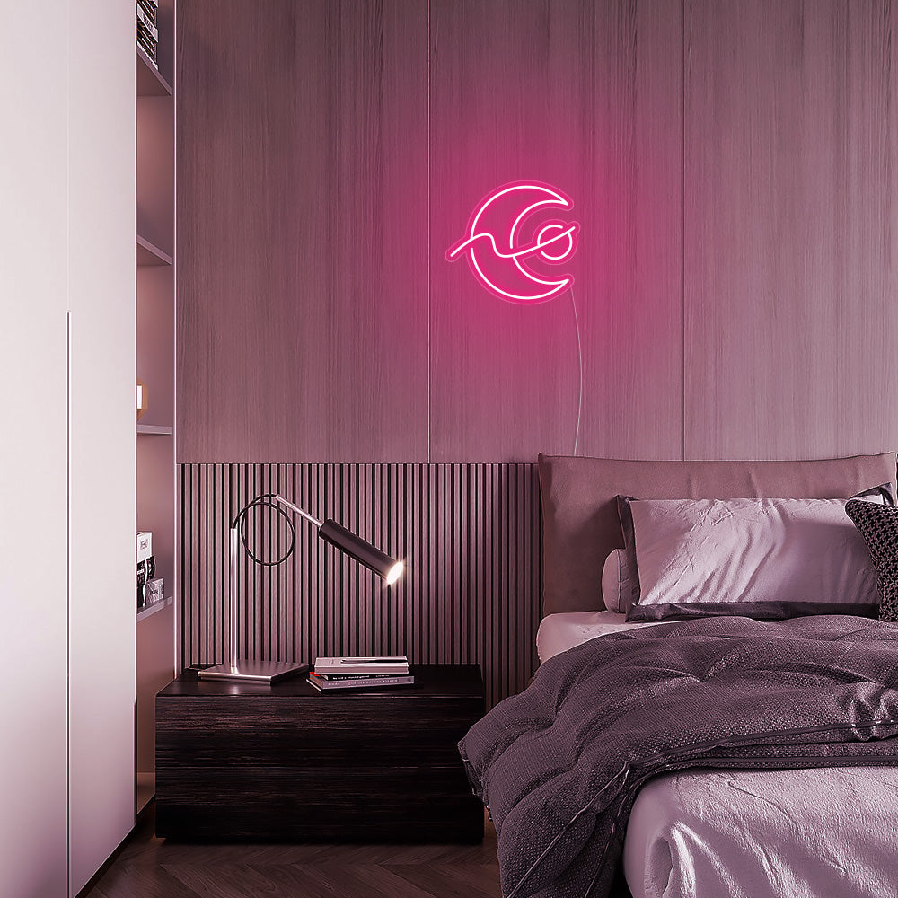Changing Moon LED Neon Sign - Mini Neon Sign