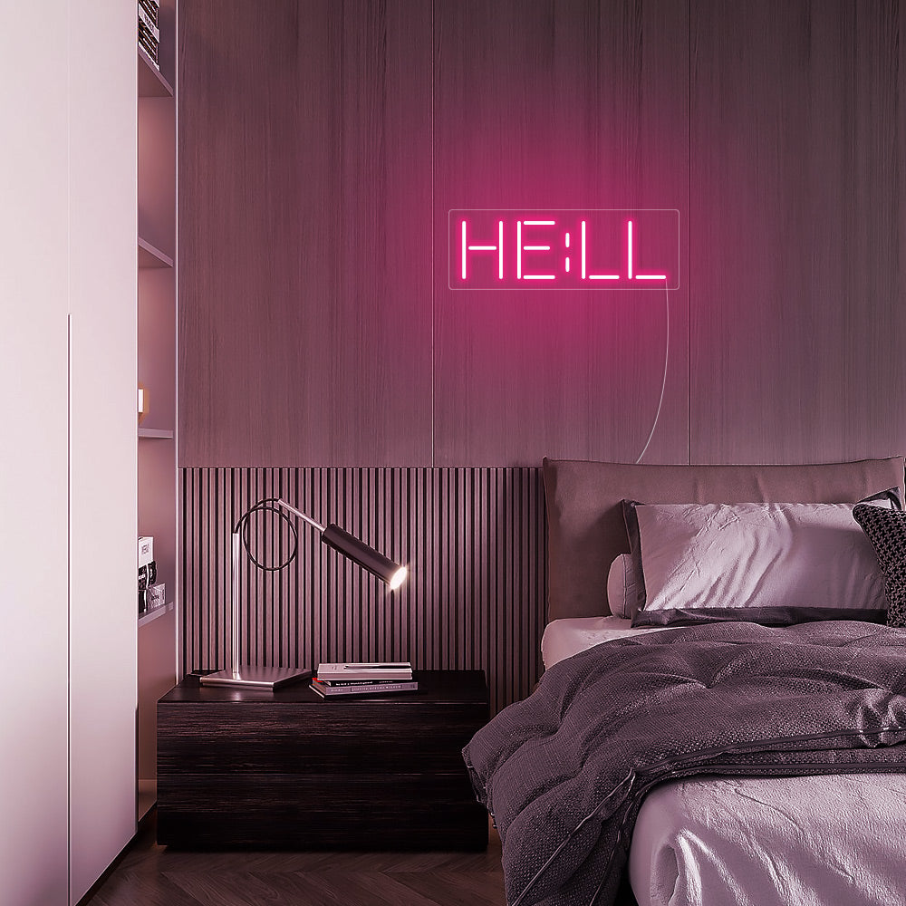 HELL LED Neon Sign - Mini Neon Sign