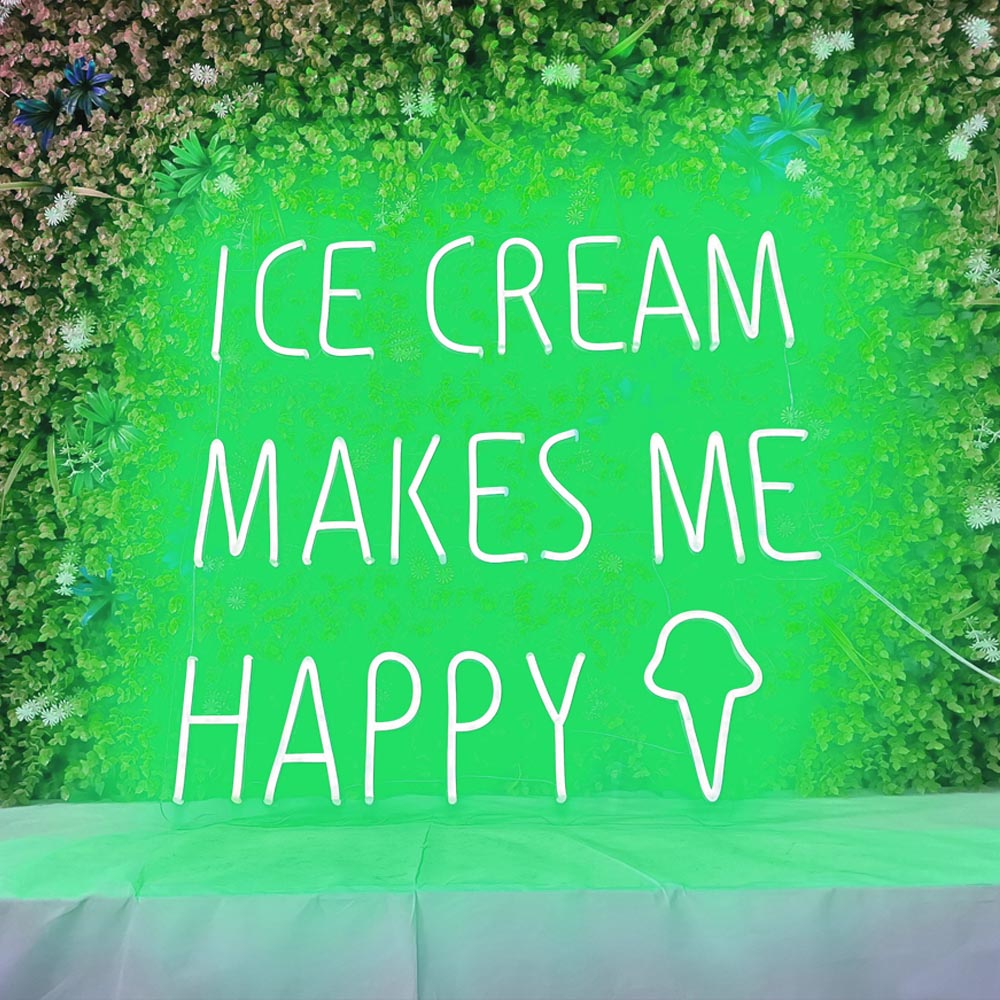 Ice Cream Makes  Me Happy - LED Neon Sign