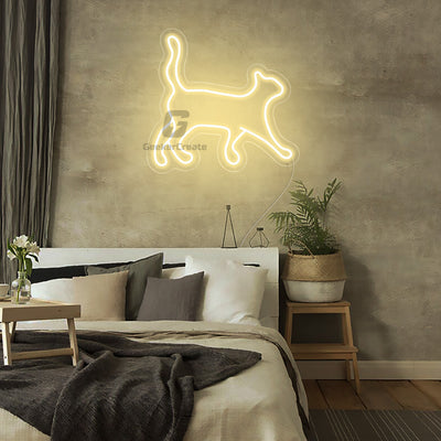 Cute Cartoon Cat Neon Sign, Animal LED Light