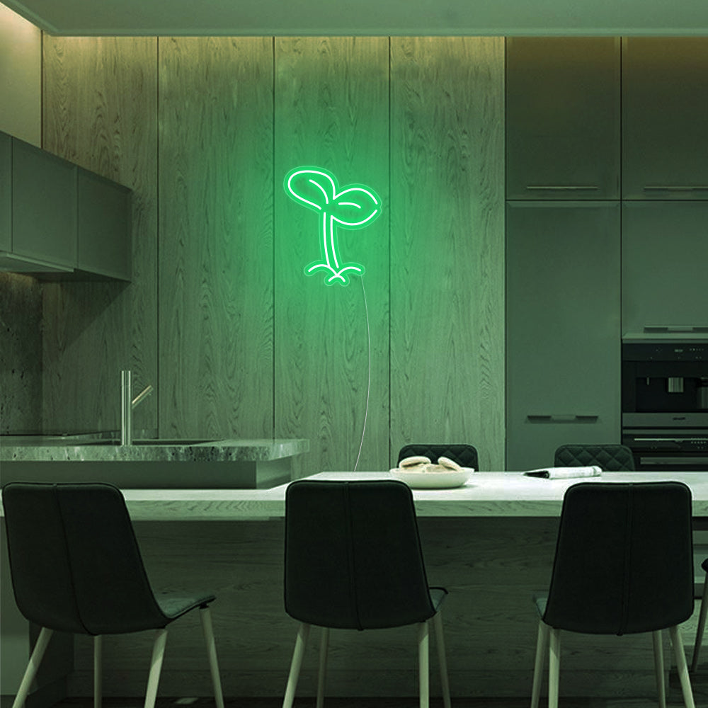 Sprout Seed LED Neon Sign - Mini Neon Sign