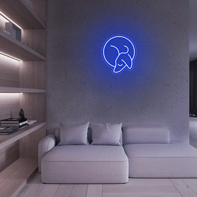 Sleeping Dachshund LED Neon Sign - Mini Neon Sign