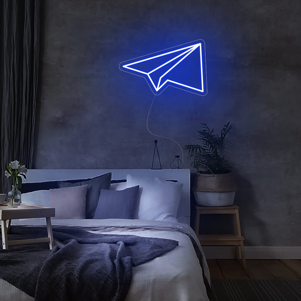 Paper Plane LED Neon Sign - Mini Neon Sign