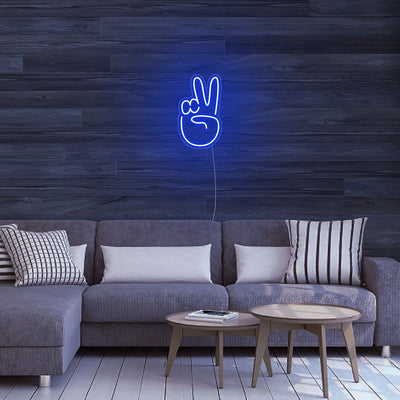 Peace Finger LED Neon Sign - Mini Neon Sign