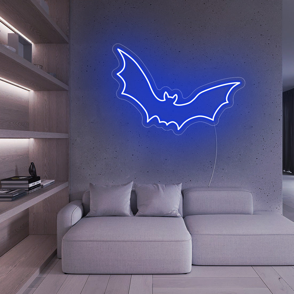 Bat Cartoon character LED Neon Sign - Happy Halloween Neon Sign