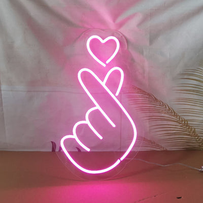 Finger Heart LED Neon Sign - Mini Neon Sign