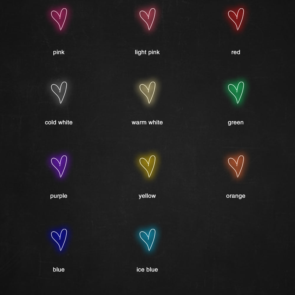 Javascript Heart Neon Script Heart Neon Signs – GeekerCreate
